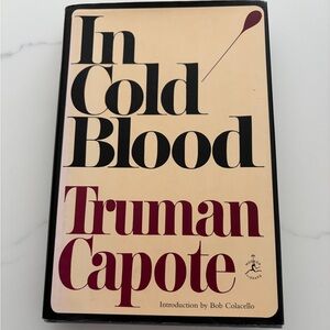 In Cold Blood Truman Capote
Hardcover Book 
Introduction by Bob Colacello